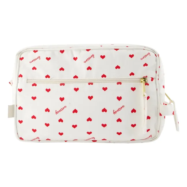 Hearts Toilet Bag | Ecru