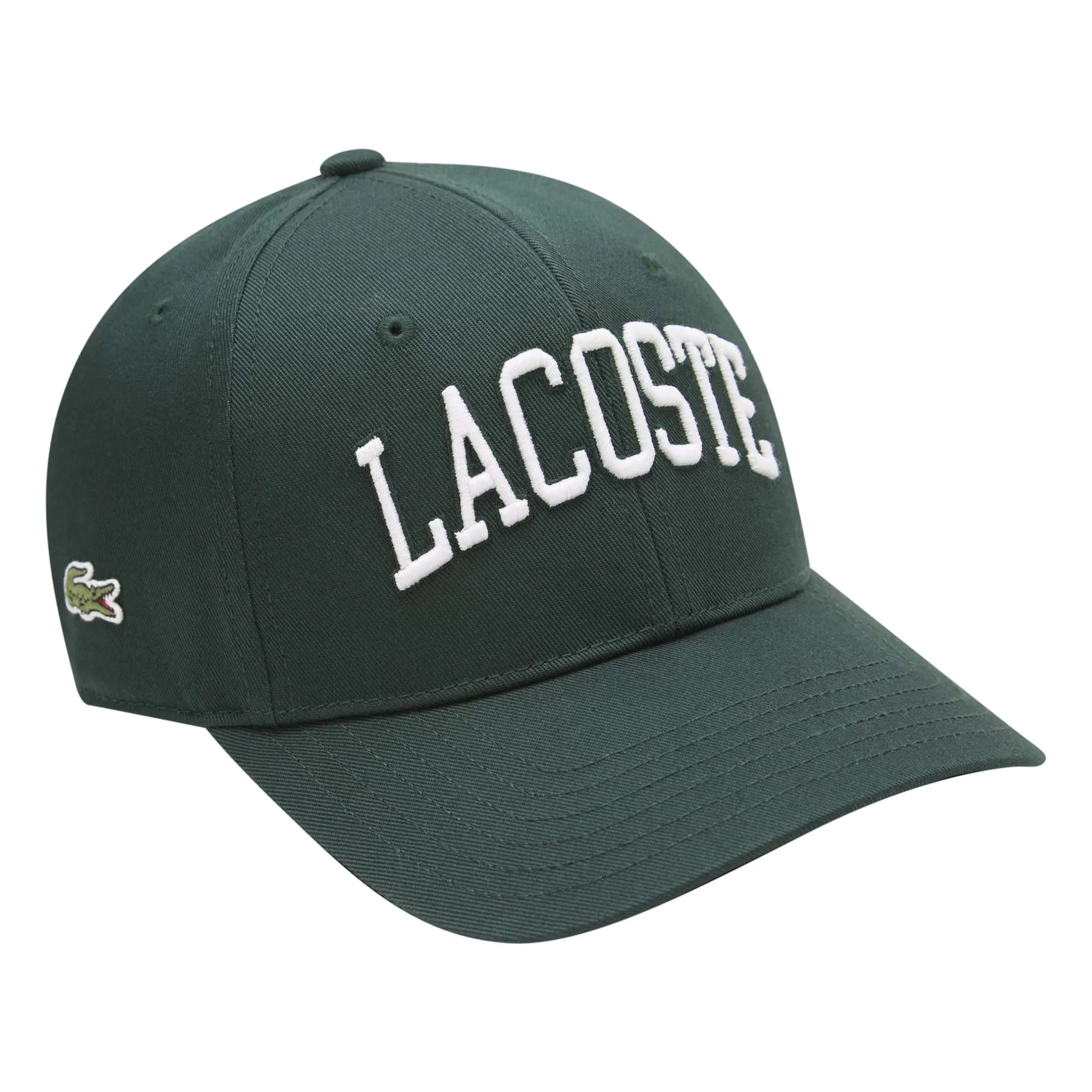 Lacoste Green Wordmark Logo Organic Cotton Cap