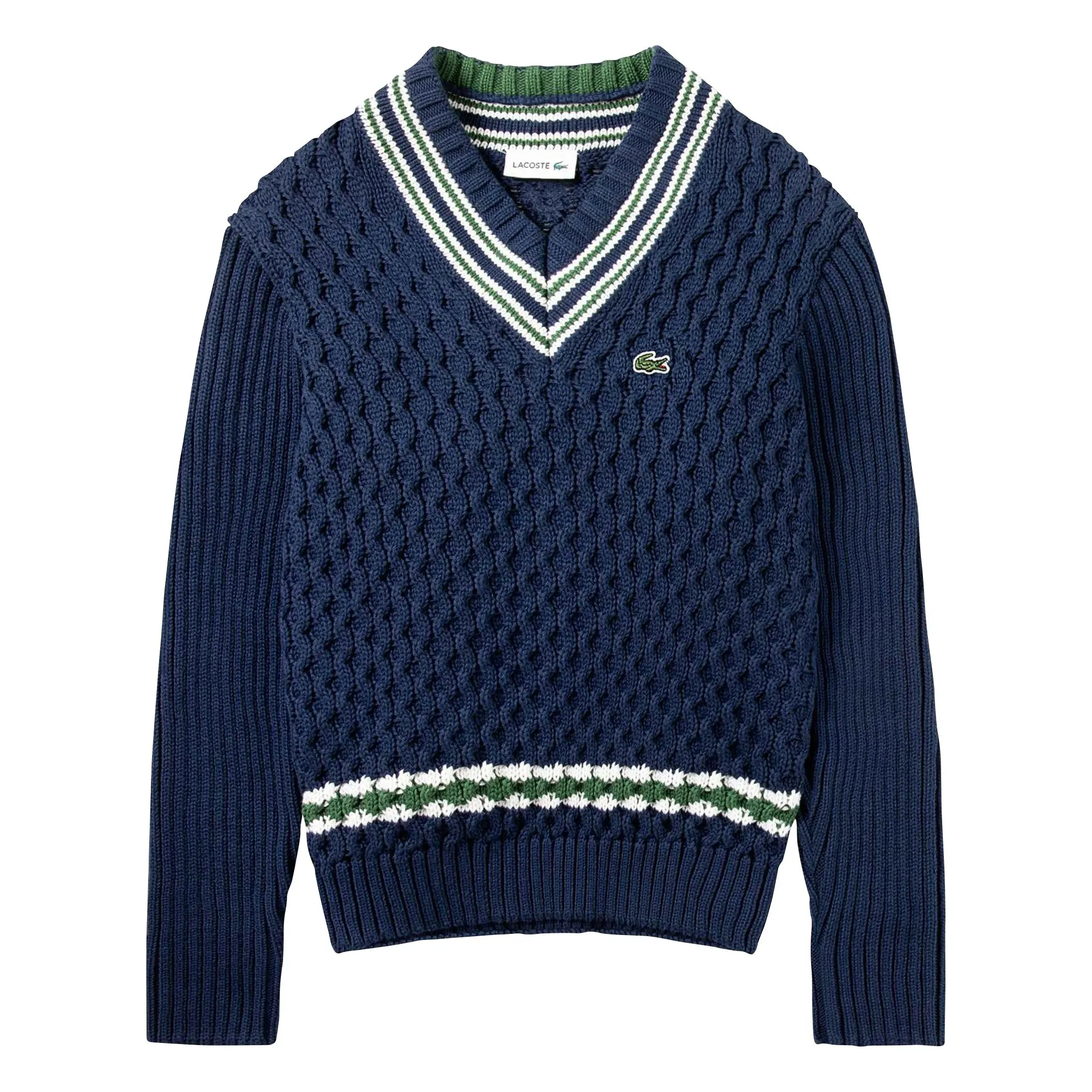 Pull Maille Torsadée Coton Bio | Bleu marine- Image produit n°0