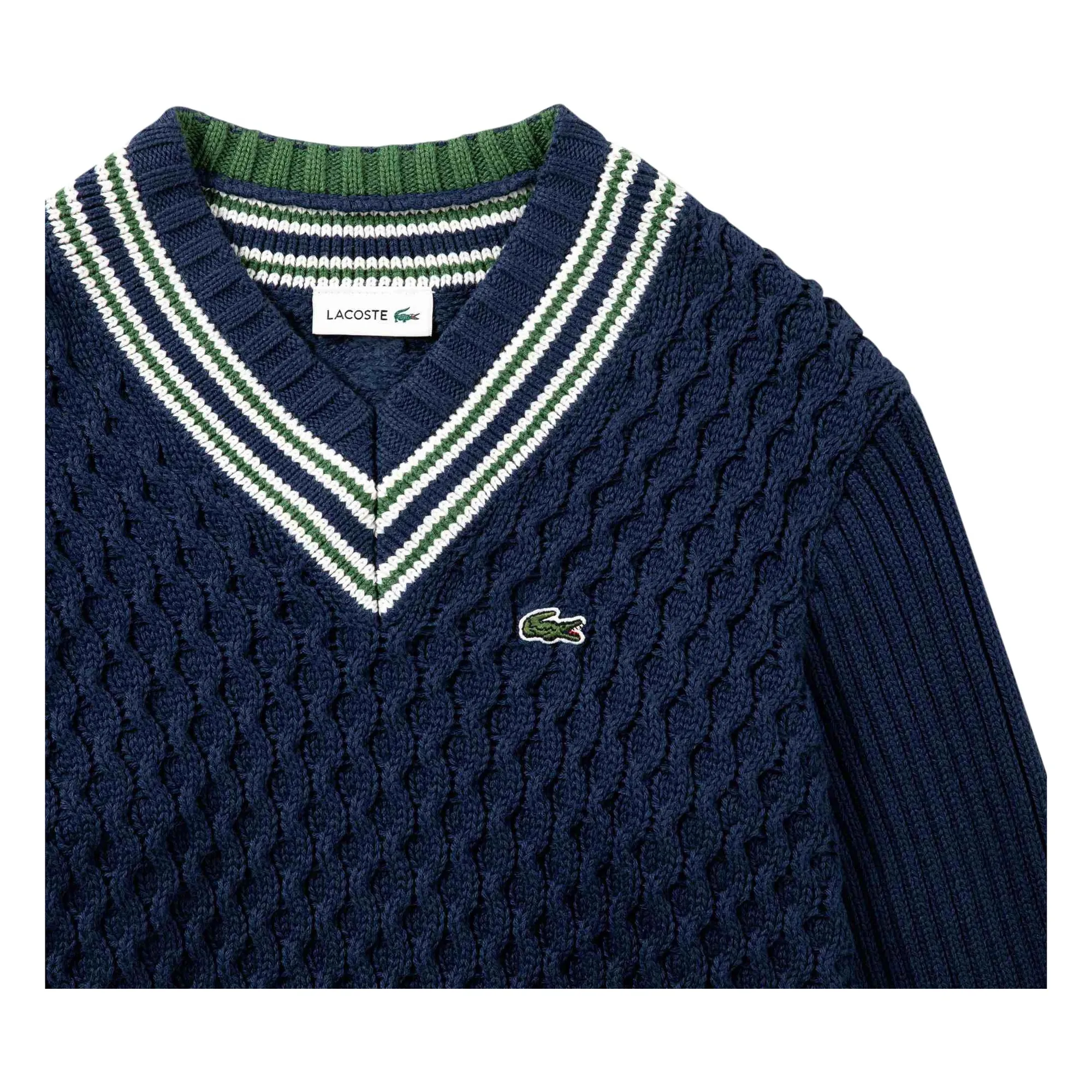 Pull Maille Torsadée Coton Bio | Bleu marine- Image produit n°1