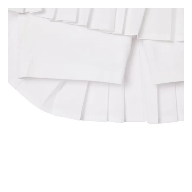 Falda plisada Fibras recicladas | Blanco