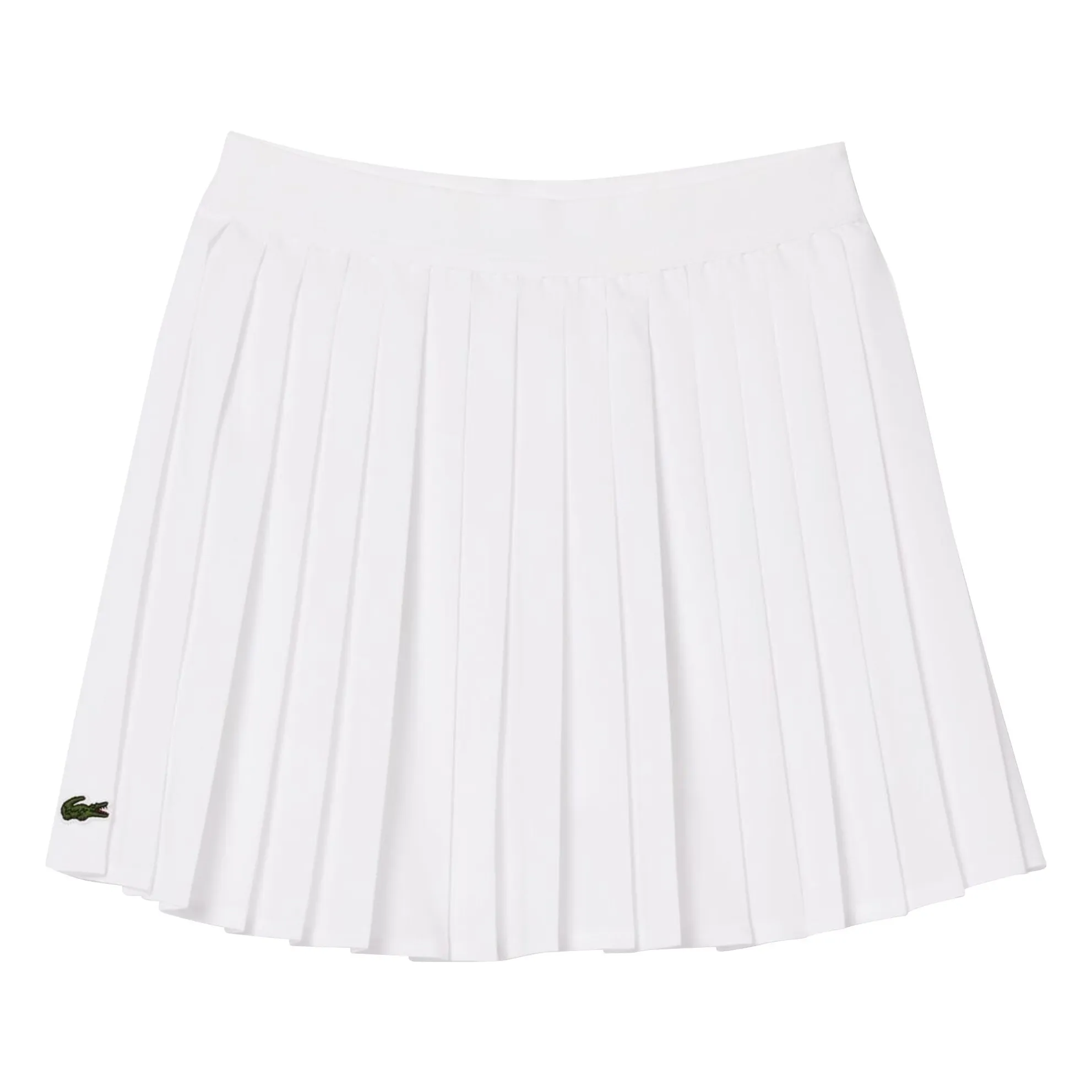 Lacoste White Recycled Fiber Pleated Skirt