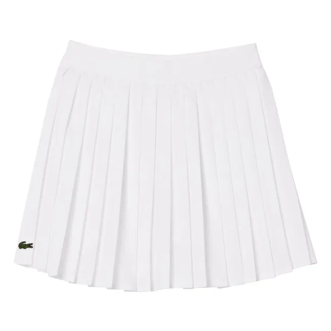 Gonna a pieghe Fibre riciclate | Bianco