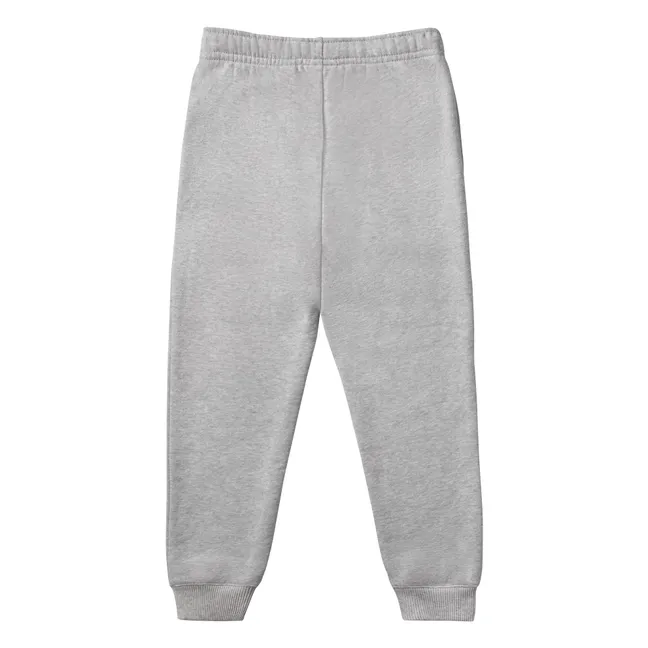 Jogger Logo Coton Bio | Gris chiné