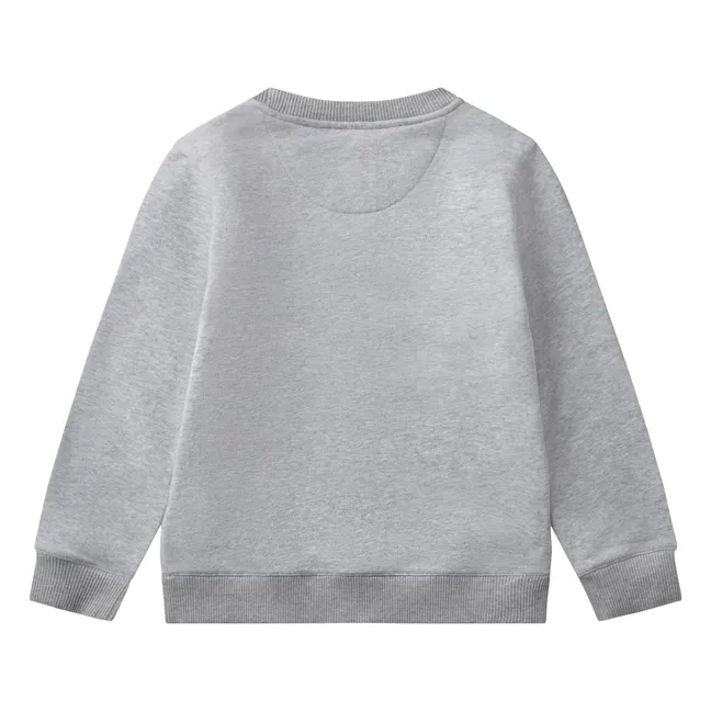Logo-Sweatshirt aus Bio-Baumwolle | Grau Meliert