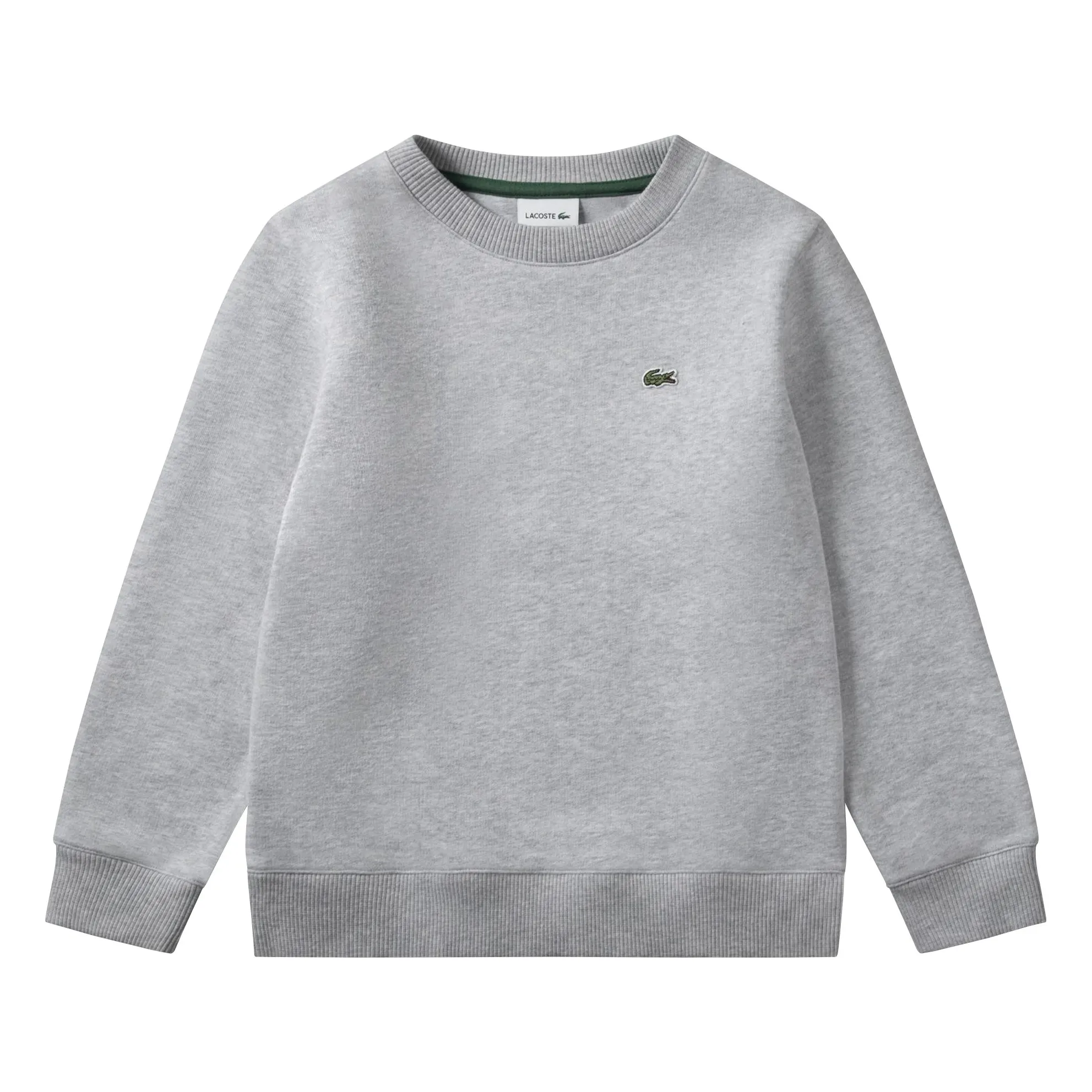 Lacoste Heather Grey Organic Cotton Logo Sweatshirt