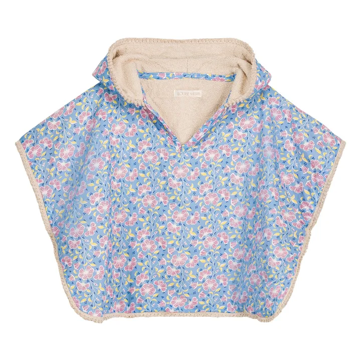 Poncho de baño Mael de algodón orgánico | Azul Cielo- Imagen del producto n°0