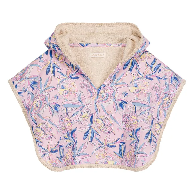 Poncho de baño Mael de algodón orgánico | Rosa Pálido