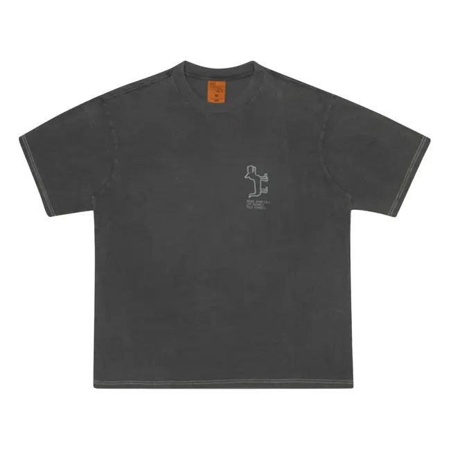 T-Shirt Koffe Scratched Tracks | Gris anthracite