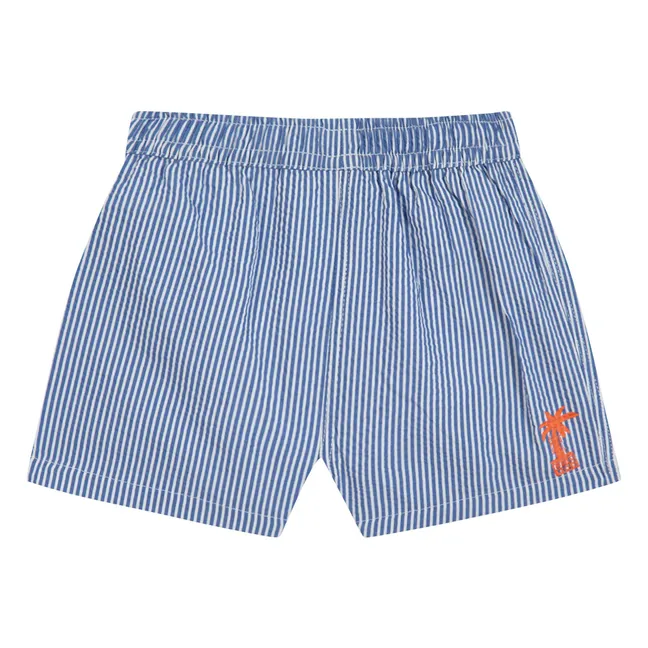 Short de Bain Stripe Rayé Bébé | Bleu azur