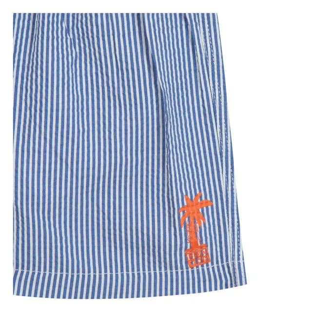 Short de Bain Stripe Rayé Bébé | Bleu azur