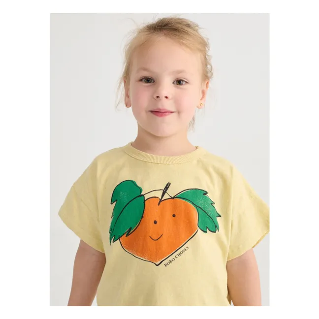T-shirt Orange Coton Bio | Jaune
