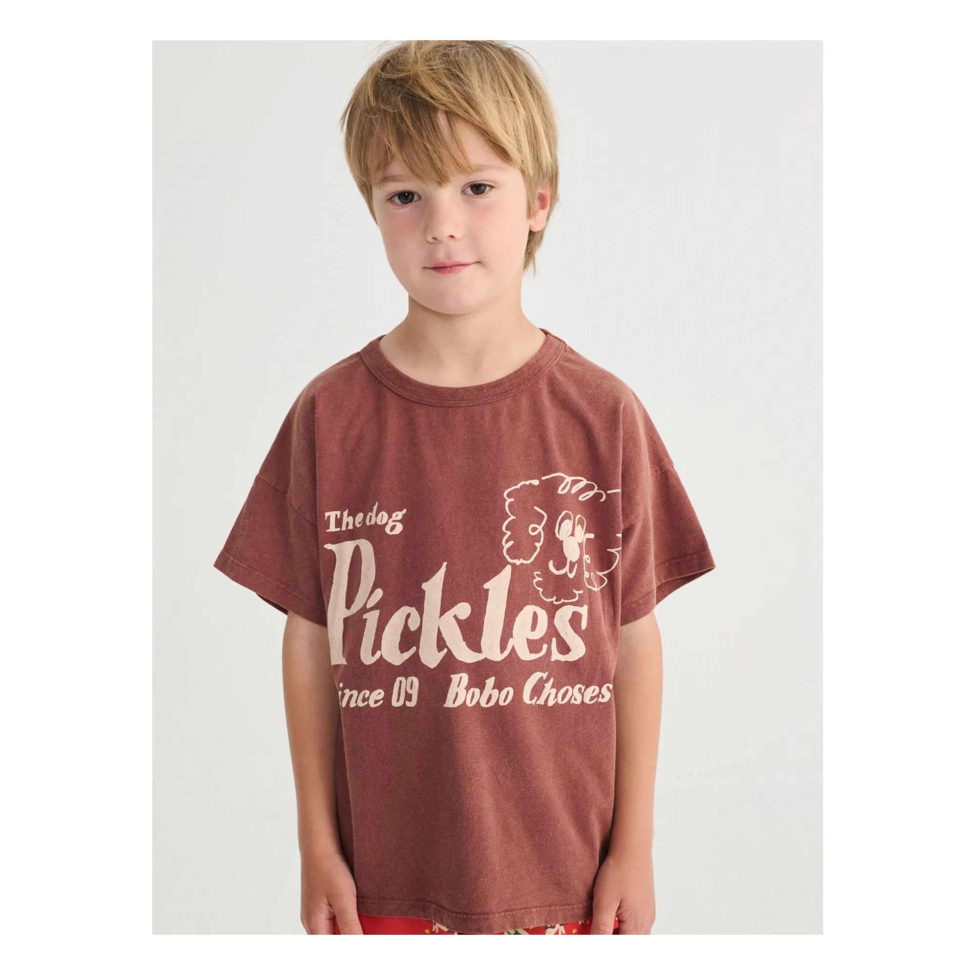 T-shirt The Dog Pickles Coton Bio | Marron- Image produit n°2