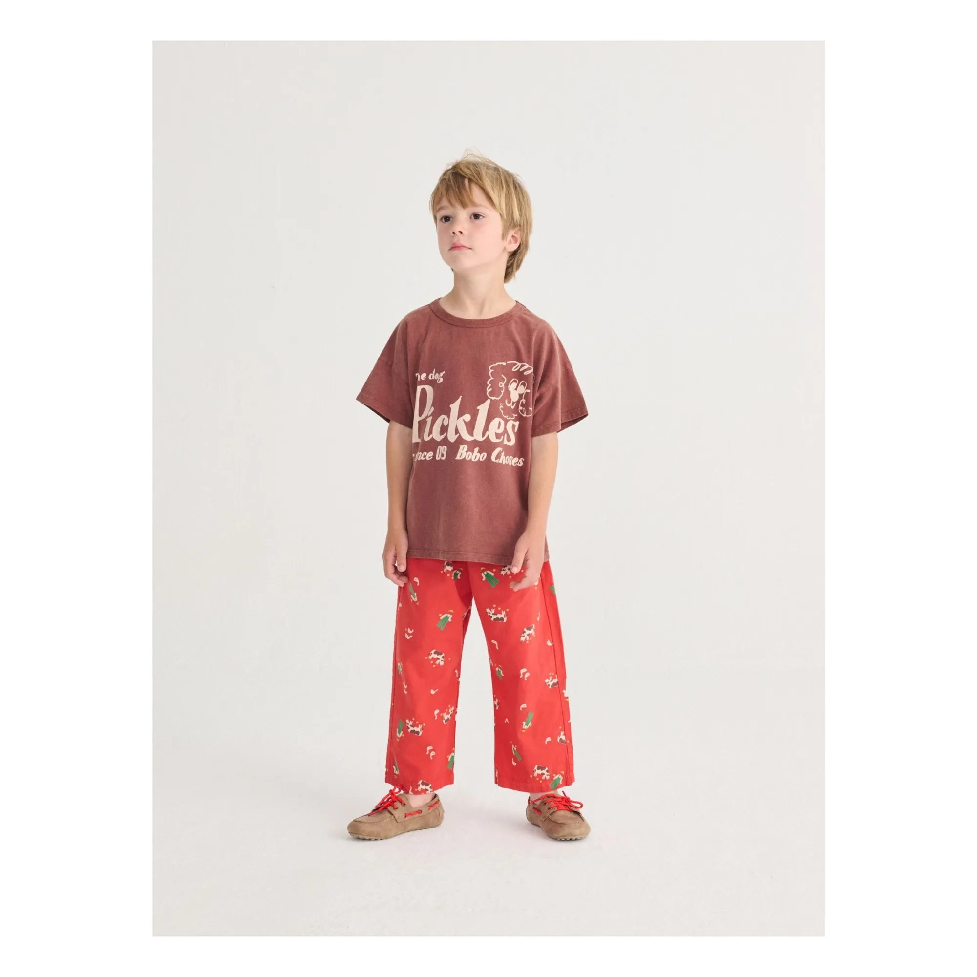 T-shirt The Dog Pickles Coton Bio | Marron- Image produit n°1
