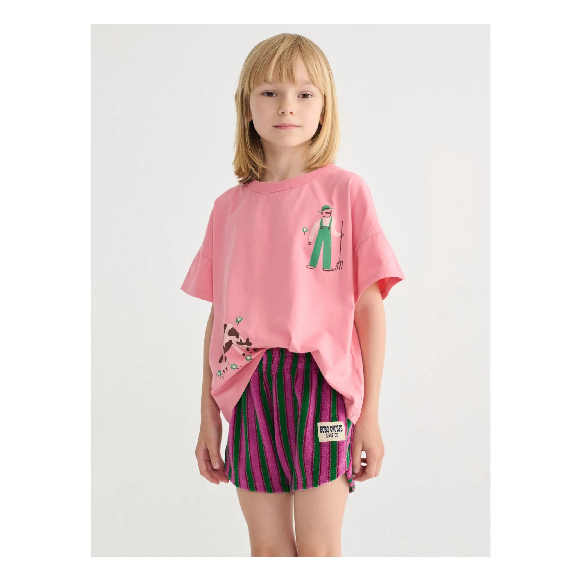 T-shirt Ferme Coton Bio | Rose- Image produit n°2