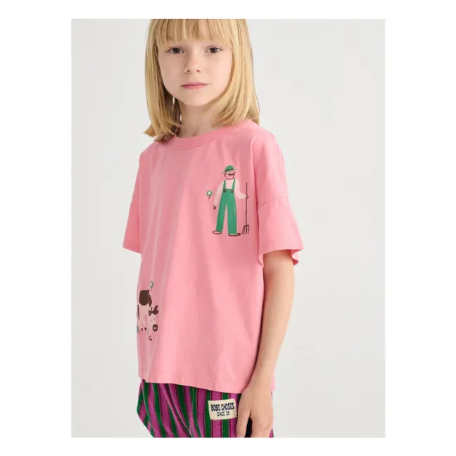 T-shirt Ferme Coton Bio | Rose