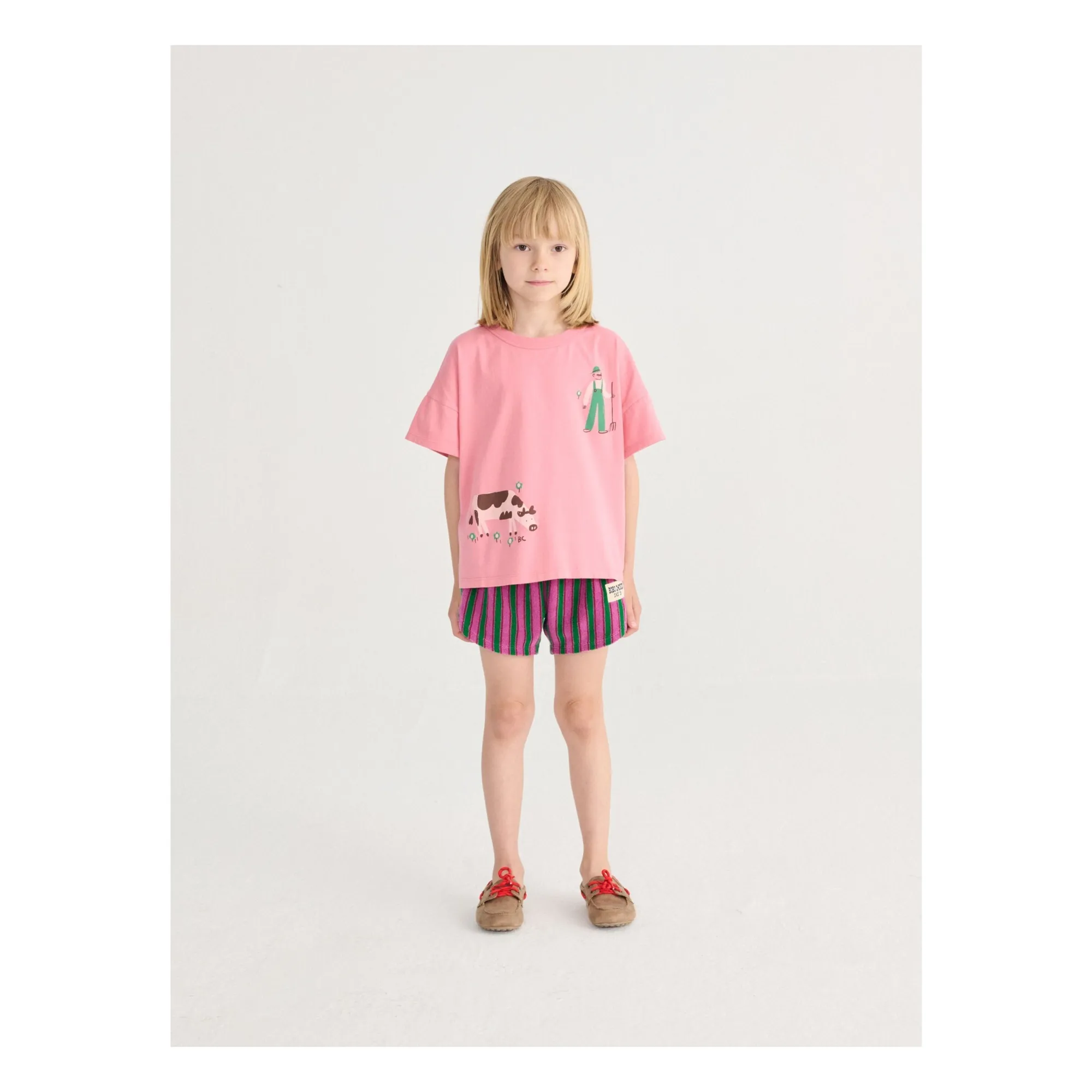 T-shirt Ferme Coton Bio | Rose- Image produit n°1