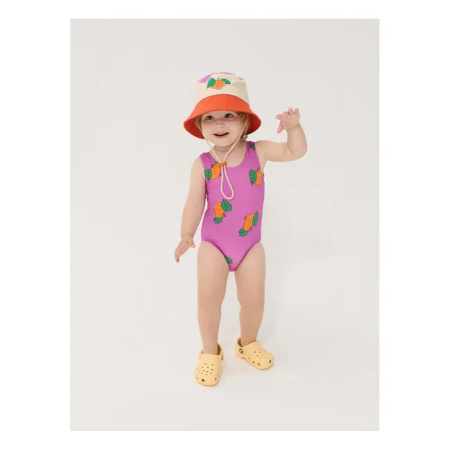 Badeanzug Orange aus recycelten Fasern Baby | Violett