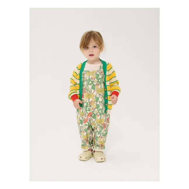 Cardigan Rayé Coton Bio Bébé | Jaune