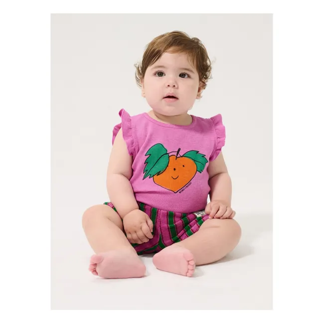 Body Volants Orange Coton Bio | Violet