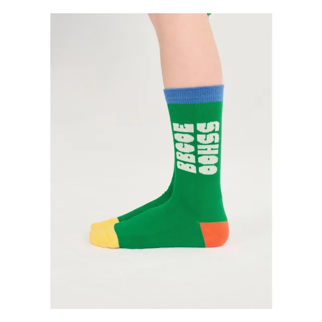 Calcetines altos de algodón ecológico Bobo | Verde