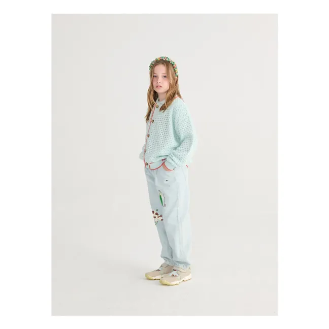 Flowered Headband Recycled Fiber | White