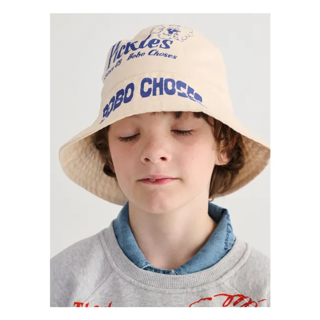 Bob Réversible Pickles Fibres Recyclées | Blanc