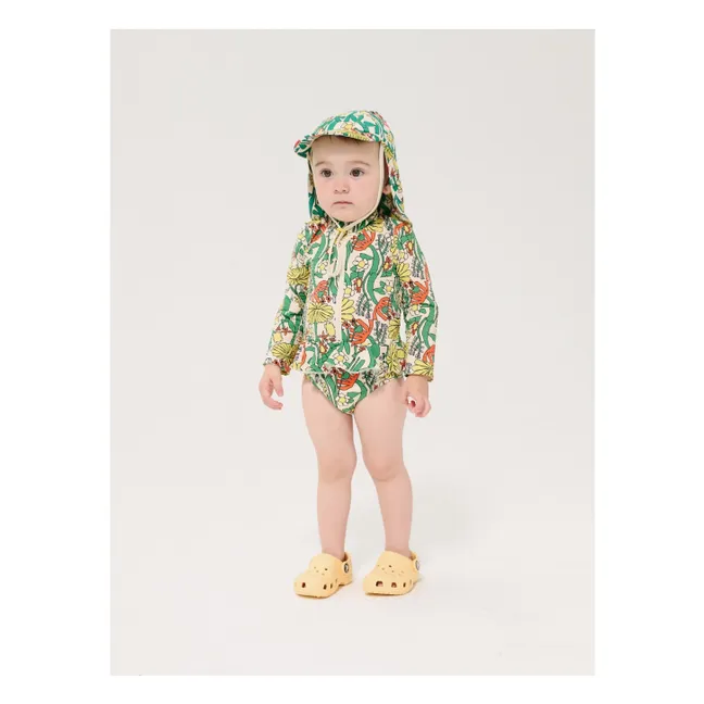 Chapeau de Bain Fleuri Bébé | Blanc