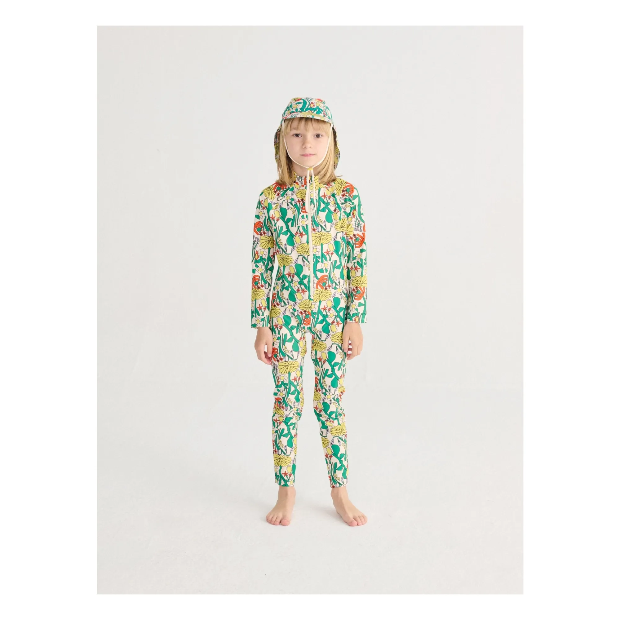 Chapeau de Bain Fleuri | Blanc- Image produit n°2