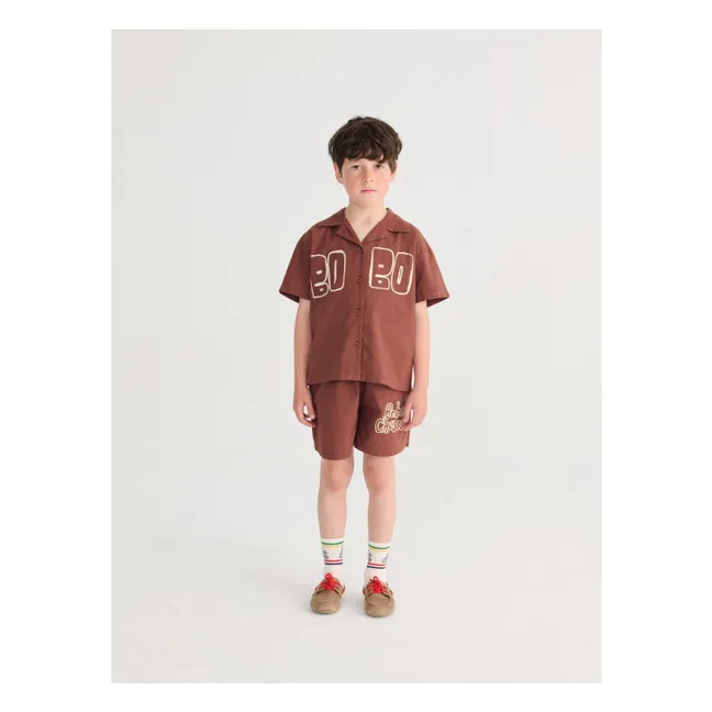 Short Elastiqué Bobo Choses Coton Bio | Marron