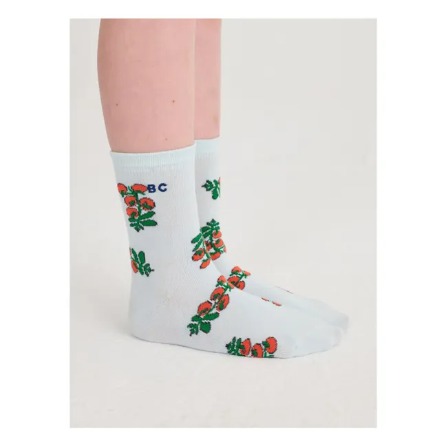 Chaussettes Tomates Coton Bio | Bleu Clair