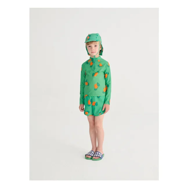 T-shirt de Bain Anti-UV Oranges Fibres Recyclées | Vert