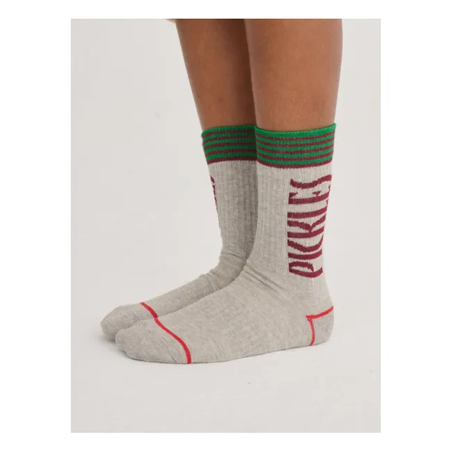 Calcetines de algodón ecológico Pickles | Gris Jaspeado