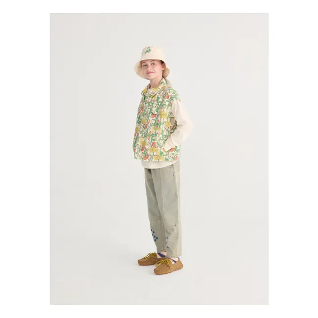 Fleurie Twill Organic Cotton Sleeveless Jacket | Ecru