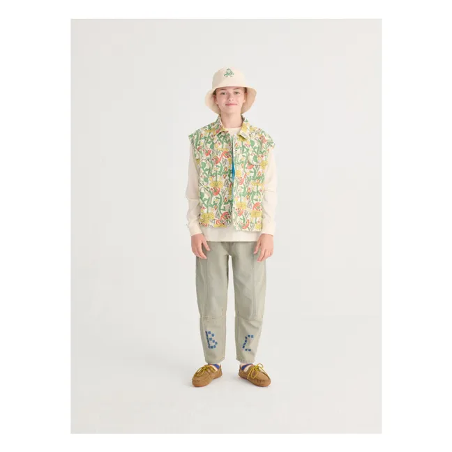 Fleurie Twill Organic Cotton Sleeveless Jacket | Ecru