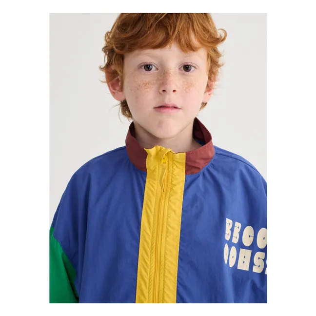 Colorblock Recycled Fiber Tracksuit Jacket | Blue