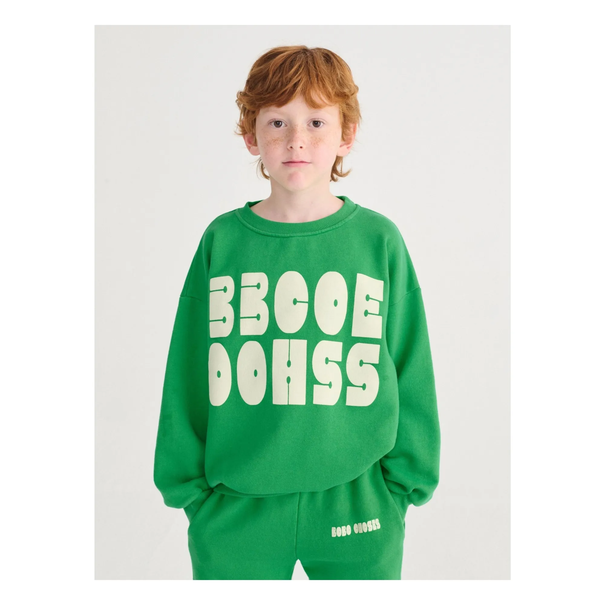 Sweat Bobo Coton Bio | Vert- Image produit n°1