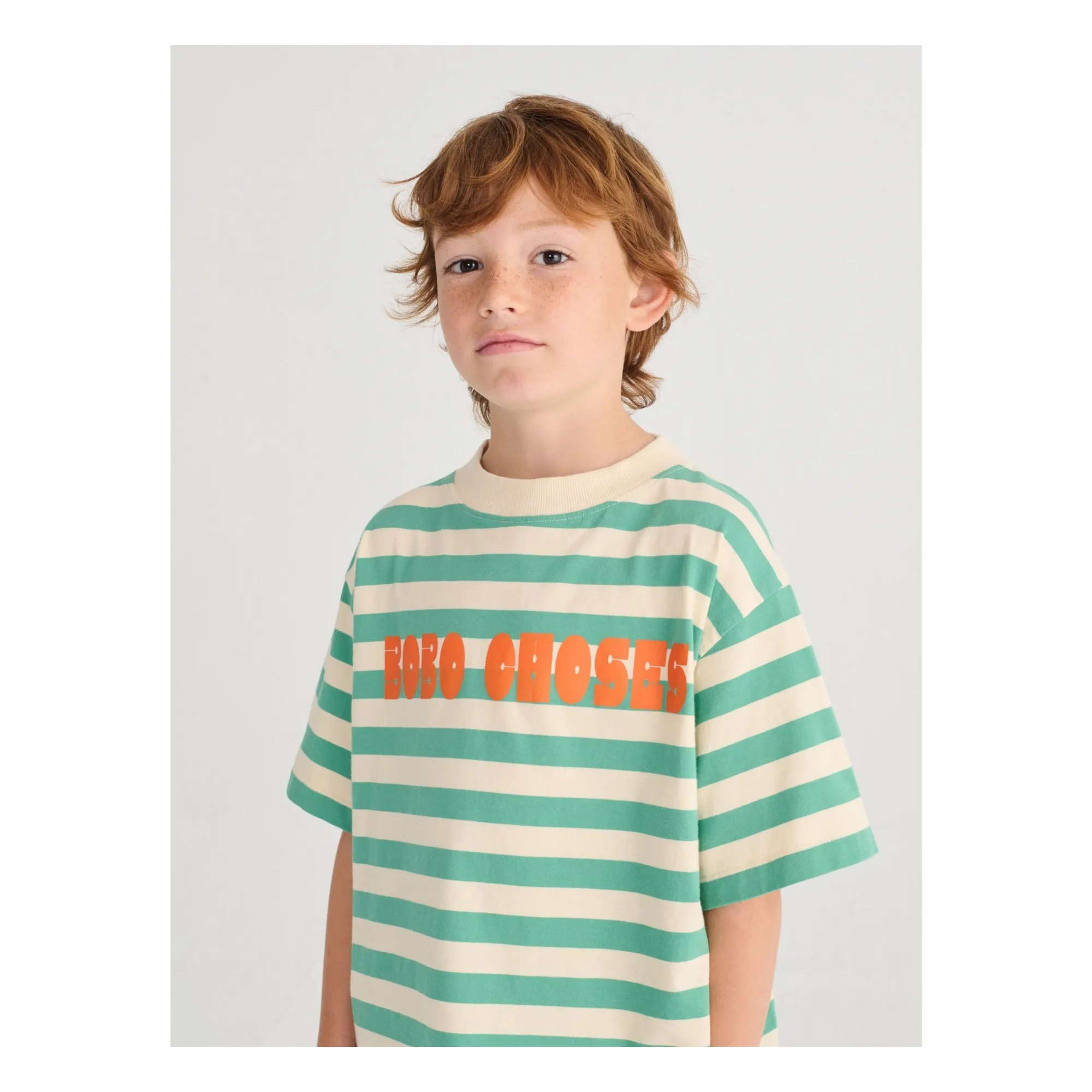 T-shirt Bobo Choses Rayé | Vert- Image produit n°2