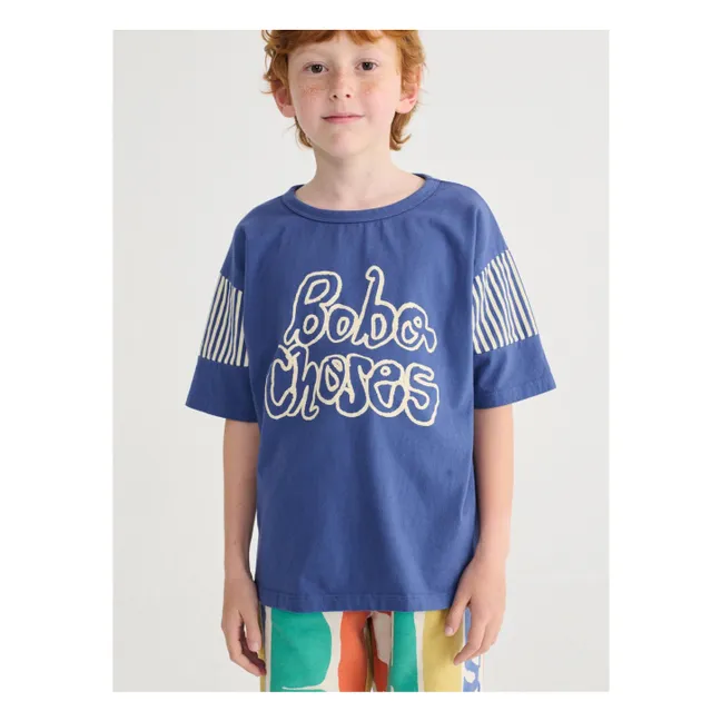 T-shirt Bobo Choses Rayé Coton Bio | Bleu