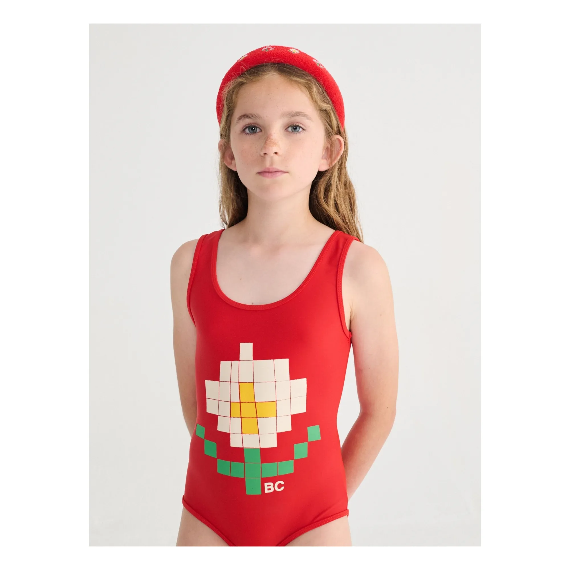 Maillot de Bain Marguerite Fibres Recyclées | Rouge- Image produit n°2