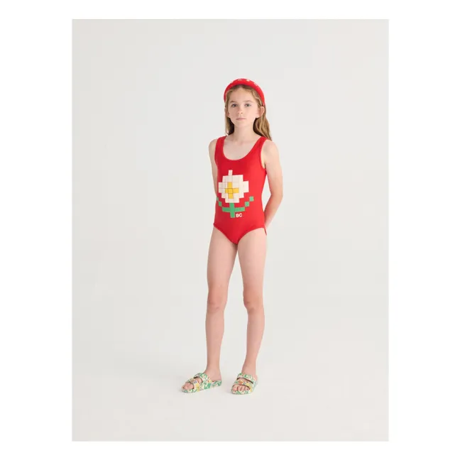 Costume da bagno in fibra riciclata Marguerite | Rosso