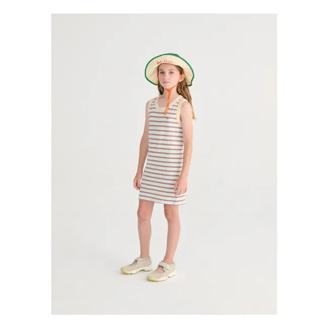 Robe Débardeur Rayée Coton Bio | Bleu pâle