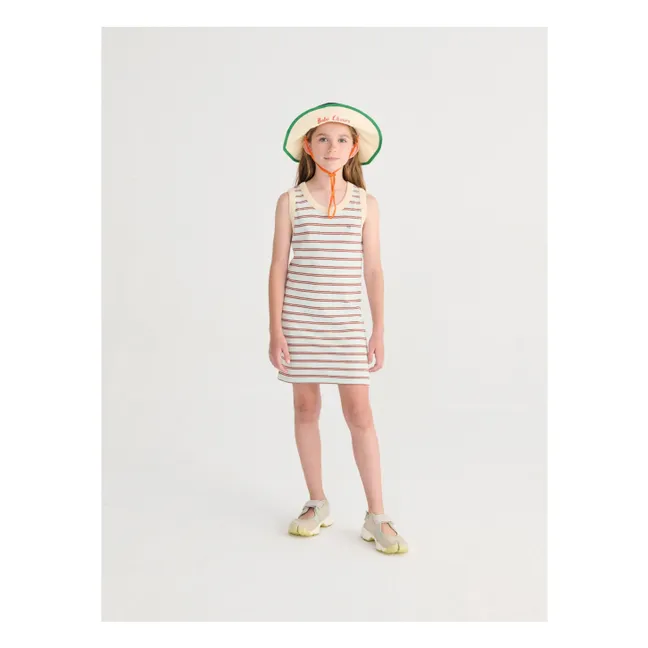 Robe Débardeur Rayée Coton Bio | Bleu pâle