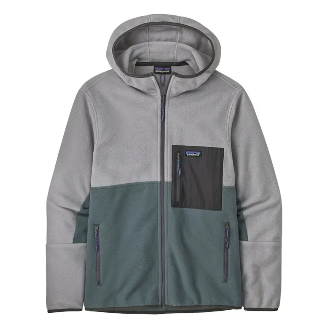 Microdini Zip Fleece Fibras recicladas | Verde Gris