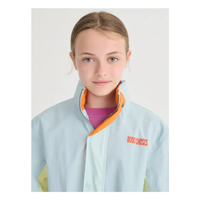 Chaqueta impermeable de fibra reciclada | Azul Claro