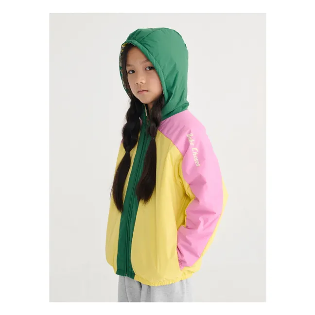 Colorblock Recycled Fiber Reversible Jacket | Yellow