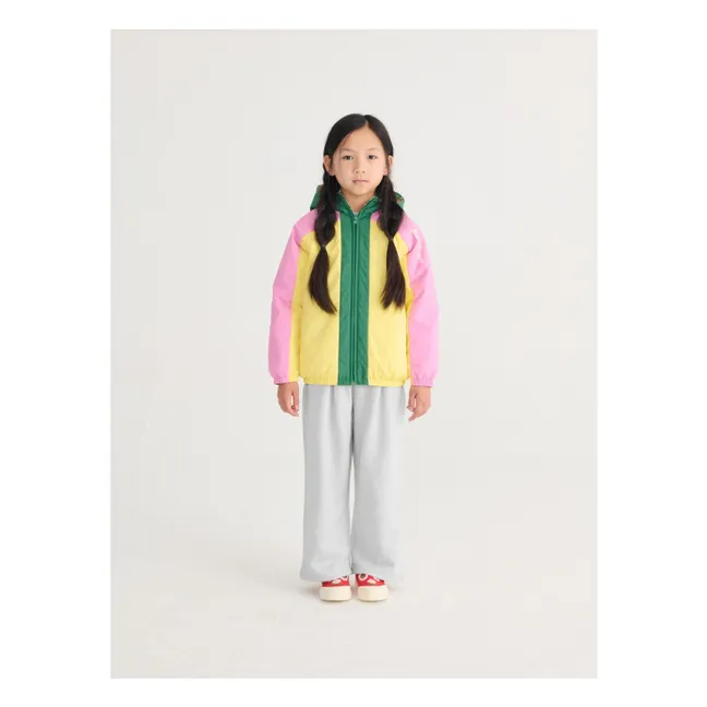 Chaqueta reversible de fibra reciclada Colorblock | Amarillo