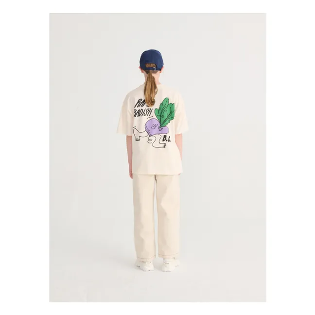 Organic Cotton Twill Panel Pants | White