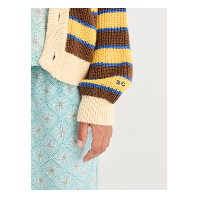 Chaqueta a rayas de algodón ecológico | Amarillo