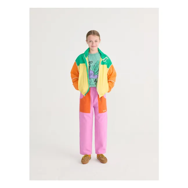 Colorblock organic cotton pants | Purple